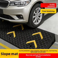 Rampe d'accès portable avec hauteur réglable, en PVC et caoutchouc résistant aux chocs, avec motif flèche jaune pour pneus de voiture