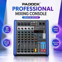 PADOCK Console de mixage numérique professionnelle 12 canaux - Nouvelle console à effets numériques 99 DSP avec -MMT-8T Fabriqué à Guangzhou