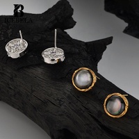 ICEBELA Style National Chinois S925 Argent Sterling Gradient Naturel Shell Boucles D'oreilles Femme Boucles D'oreilles