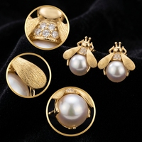 Boucles d'oreilles sophistiquées à perles fixes avec une perle unique surdimensionnée, pour femmes, mariages, bureau, mode, cadeau, commande en gros