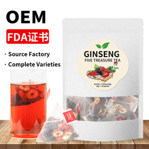 Thé aux cinq trésors au ginseng avec mûre, maca, dattes rouges, <span class=keywords><strong>tisane</strong></span> florale naturelle en sachet, boisson énergisante et bien-être - Product Image 3