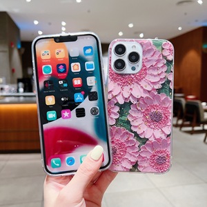 Nueva Funda para Teléfono con Diseño de Flores Brillantes y Pintura al Óleo para iPhone 11 12 13 14 Pro Max X XS XR 7 8 SE - Product Image 4