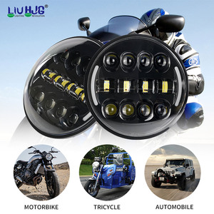 Faro LED da 7 Pollici con Logo Personalizzato, Nuovo Tuff Plus 12V, Illuminazione Anteriore DRL 4x4 per Moto e Auto, in Lega di Alluminio, Universale - Product Image 2