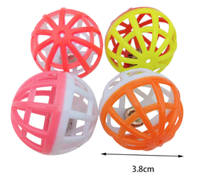 Balles de jouet multicolores pour chats de compagnie balles en plastique multicolores avec boules de cloche creuses pour bébés chats - Product Image 2