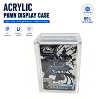 Boîtier de protection en acrylique pour collection PKMN avec couvercle magnétique, protection UV