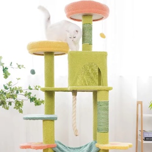 <span class=keywords><strong>Arbre</strong></span> <span class=keywords><strong>à</strong></span> <span class=keywords><strong>chat</strong></span> multi-niveaux avec griffoir, <span class=keywords><strong>hamac</strong></span> et balle suspendue, design semi-fermé <span class=keywords><strong>pour</strong></span> chats d'appartement (<span class=keywords><strong>XL</strong></span>) Toutes saisons - Product Image 2