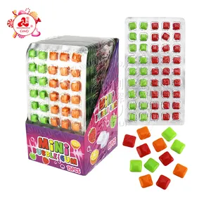 Mini square bubble gum chewing gum candy in tablet