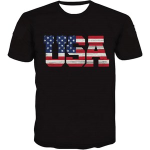 Fitspi bandiera americana T-Shirt da uomo July 4 ° patriottico Usa stelle e strisce T-Shirt all'ingrosso - Product Image 1
