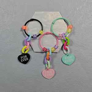 Keychain Pendant Alloy Double-sided Text Tag <b>Small</b> <b>Bag</b> Charm Phone case Decoration Key Ring - Product Image 3