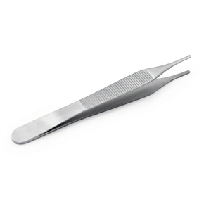Pinzas Adson Profesionales de Acero Inoxidable de 12 cm |   Herramienta Médica Manual de Grado Quirúrgico |   Construcción Duradera y Autoclavable - Product Image 1