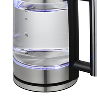 Bouilloire Électrique en Verre Ensemble Mère-Enfant 1.6-2.0L, Bouilloire à Thé Sans Fil avec Lumière LED Bleue, 1500W pour la Maison