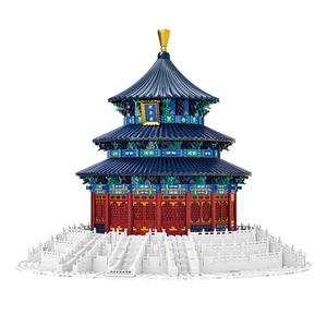 Juego de Bloques de Construcción de Arquitectura Tradicional China OEM, Juguete Educativo de Plástico ABS, Escala 1:1, Kit de Edificios Famosos de Pekín - Product Image 5