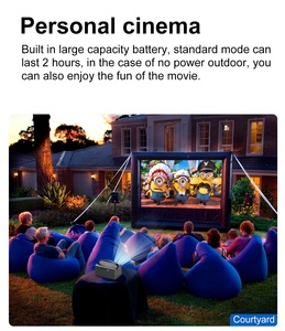 2025 gran oferta DLP portátil regalo para el hogar juego película 1080P inteligente Android 9 Sistema 2 + 32G WiFi 6 BT 600 lúmenes ANSI proyector de aprendizaje - Product Image 4
