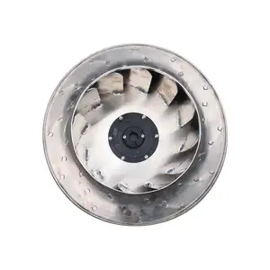 Impulsor de soldadura de aleación de aluminio, rueda de ventilador inclinada hacia atrás, accesorios de ventilador centrífugo
