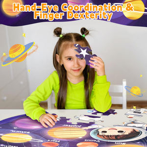 Design personalizzato sistema solare pianeti istruzione apprendimento bambini grandi <span class=keywords><strong>puzzle</strong></span> giocattoli 57 pezzi <span class=keywords><strong>puzzle</strong></span> da pavimento rotondo - Product Image 3