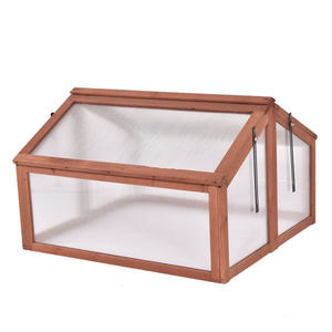 Serre moderne Db 35,5 x 31,5 x 23 cm, structure en bois, montage facile, pour la culture des plantes et l'utilisation en jardin. - Product Image 1