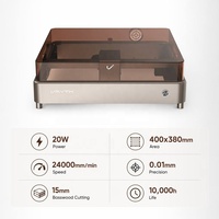 VMYTH Grabador y Cortador Láser de Escritorio de Diodo de 20W para Madera, Acrílico, Cuero, Contrachapado, MDF, Papel con Soporte DXF - Nuevo