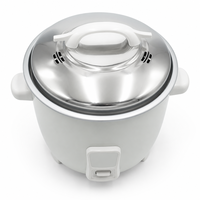 Cuisinière à riz électrique professionnelle avec cuve intérieure en aluminium brut et options de cuve antiadhésive pour la restauration
