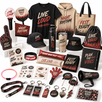 Paquete de suministros personalizados para voluntarios con insignia de tripulación, pulsera, bolígrafo, cuaderno y bolsa para el personal de organizaciones de festivales