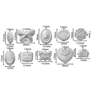 Silver Plated Beads 4mm Scattered Beads For DIY Bracelet Making Craft Jewelry Accessories Butterfly Flower Shape - Product Image 2