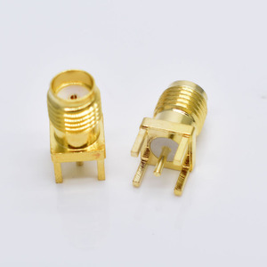 -KE Pin Female Antenna Signal RF Socket Four-pin Vertical -KHD Female Board Installation Brass ROHS - Product Image 3