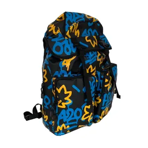 Moda moderna personalizada Graffiti impressão mochilas grande capacidade Back Pack escola saco