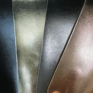 Ayakkabı çantaları için pürüzsüz metalik film PU deri metal napa PU deri