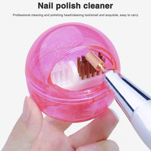 Sunshine Nail Drill Bits Limpieza <span class=keywords><strong>Precio</strong></span> al por mayor Nail Metal Brush y Soft Brush Nail Polish Cleaner Tools - Product Image 3