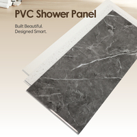 Panneaux muraux de douche en PVC imperméable, imitation marbre, carreaux durables en vinyle composite pour la décoration intérieure de la salle de bain