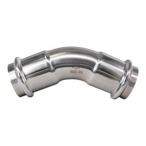 Coude de serrage Type A Modèle 001 45° en acier inoxydable à paroi mince, <span class=keywords><strong>raccord</strong></span> femelle, joint d'inclinaison pour conduite d'<span class=keywords><strong>eau</strong></span> <span class=keywords><strong>potable</strong></span> - Product Image 2