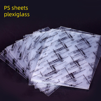Plaque en PS haute transparence de 0,6 mm à 3 mm d'épaisseur, feuille de PS, plexiglas, taille personnalisable pour cadre photo