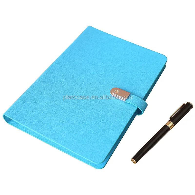 2021 PU Filler Paper Diary Notebook mit Taschen rechner USB Pen