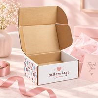 Boîte d'expédition compacte en carton ondulé imprimé sur mesure avec intérieur en kraft naturel et approvisionnement en gros pour petits accessoires