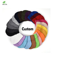 Gorro de Pescador Plegable Unisex Wins Flying, Gorro de Invierno de Punto Grueso Acrílico con Parche Bordado Personalizado