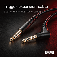 KABEL Stereo TRS 1.5m 6.35mm, Kabel Ekstensi Audio Profesional untuk Mixer Monitor Studio