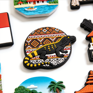 Imán de nevera de PVC suave, recuerdo turístico, el más vendido, imanes de nevera 3D personalizados de Indonesia, recuerdos de Borobudur, Jacarta, Bandung - Product Image 2