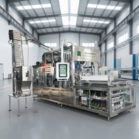 Machine entièrement automatique pour liquides (jus, lait, thé) en acier inoxydable SUS 304, écran tactile PLC, haute vitesse, équipement pour bouteilles et canettes