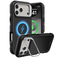 Heavy Duty PC TPU Mobiele Telefoonhoesje Verborgen Camera Ringstandaard Ingebouwde Magneet Beschermhoes voor iPhone 18 Pro Max 17 Hoesje B2B