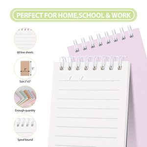 <span class=keywords><strong>Mini</strong></span> blocs-notes en spirale colorés 3x5 pouces 16 pages lignées pour l'organisation école bureau utilisation - Product Image 6