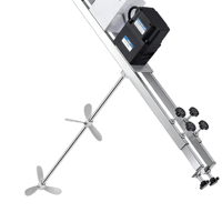 Agitateur Mélangeur Électrique Numérique 220V en Acier Inoxydable pour Peinture Liquide, Aliments, Boissons et Sauces, avec Moteur 750W pour IBC