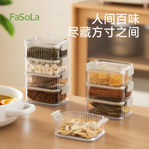 Noodle <b>Storage</b> Box Rectangle Food Grade Transparent <b>Kitchen</b> Spices <b>Container</b> For Cooking - Product Image 4