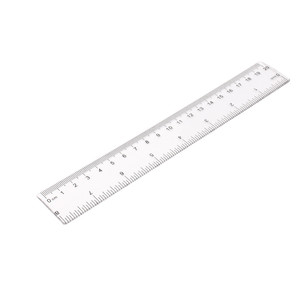 20cm Plastic Transparent Ruler Simple Straight Ruler Measuring Tool for Student School Office Drawing Supplies