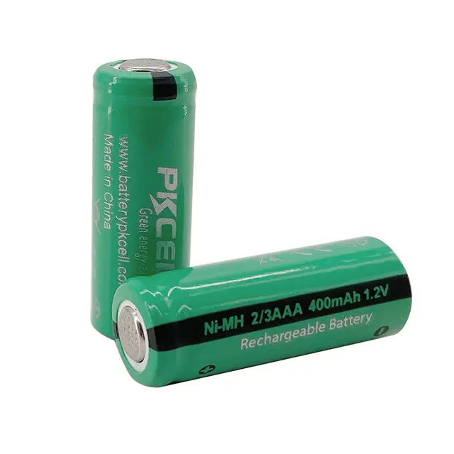 Pkcell pin 1.2V Ni-MH 2/3 AAA 400mAh pin có thể sạc lại cho các công cụ điện ni CD 12V 600mAh AA pin có thể sạc lại