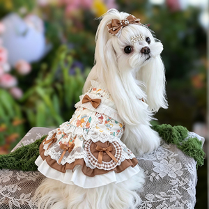 Robe de princesse de luxe en satin pour <span class=keywords><strong>chien</strong></span>, robe élégante à volants pour chat, accessoires pour <span class=keywords><strong>chien</strong></span> Lolita, vêtements pour animaux de compagnie, vêtements de luxe pour animaux de compagnie, Corgy - Product Image 4