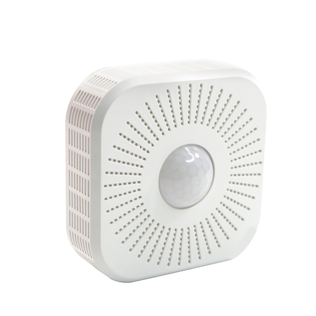 Ceiling Wall Mounted White Perforated Vented ABS Plastic Enclosure for IAQ Infrared Sensor Iot Device Plastic Housingl