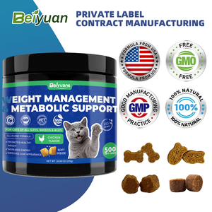 Bocadillos Masticables <span class=keywords><strong>para</strong></span> Gatos con Control de Peso, Marca Privada al por Mayor, Metabolismo Natural, Supresor del Apetito, Sin Granos, con Psyllium Husk - Product Image 1