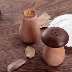 Creative Walnut Wood Mushroom Head <b>Toothpick</b> Dispenser Cute Container for Home Kitchen Restaurant Use - Product Image 6