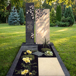 Lápida <span class=keywords><strong>de</strong></span> Granito <span class=keywords><strong>de</strong></span> Doble Color con Diseño <span class=keywords><strong>de</strong></span> Arte Moderno Personalizado, Grabado Gratuito, Monumento Conmemorativo <span class=keywords><strong>para</strong></span> <span class=keywords><strong>Cementerio</strong></span> - Product Image 2