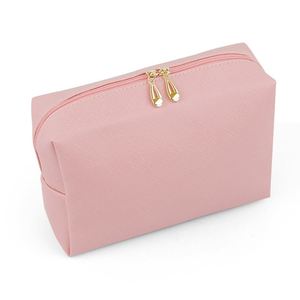 Bolsa de Almacenamiento de Maquillaje y Cosméticos de Lino Sólido Cuadrado Personalizado de Gran Capacidad, Impermeable, con Cierre de PU y Asa Suave para Viaje - Product Image 6
