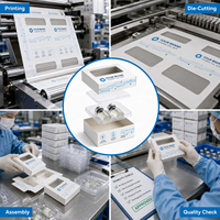 Caja de Embalaje Personalizada Ecológica para Frascos Farmacéuticos con Ventana Transparente, Materiales Reciclados, Grabado en Relieve, Brillo, OEM, Botella para Medicamentos